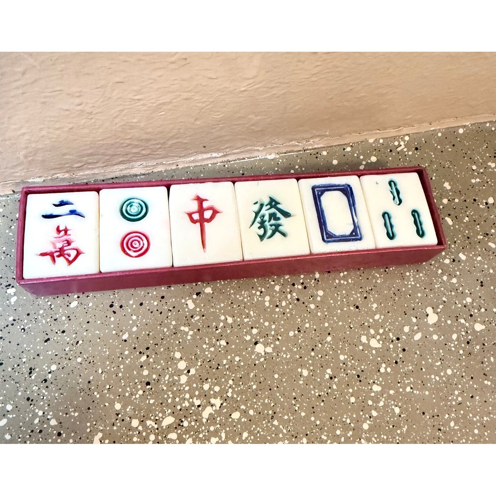 Mahjong Tile Soap Set Decorative Asian Guest Soap Vintage Style 6pc